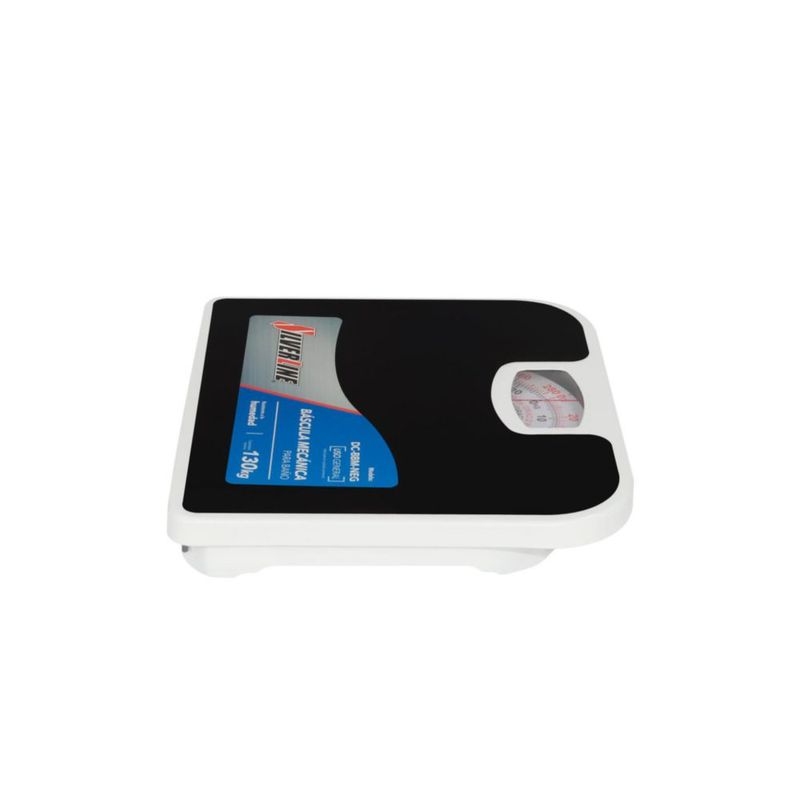BASCULA MECANICA DE BAÑO SILVERLINE CAPACIDAD MAXIMA DE 125KG ANTIDERRAPANTE COLOR  NEGRO