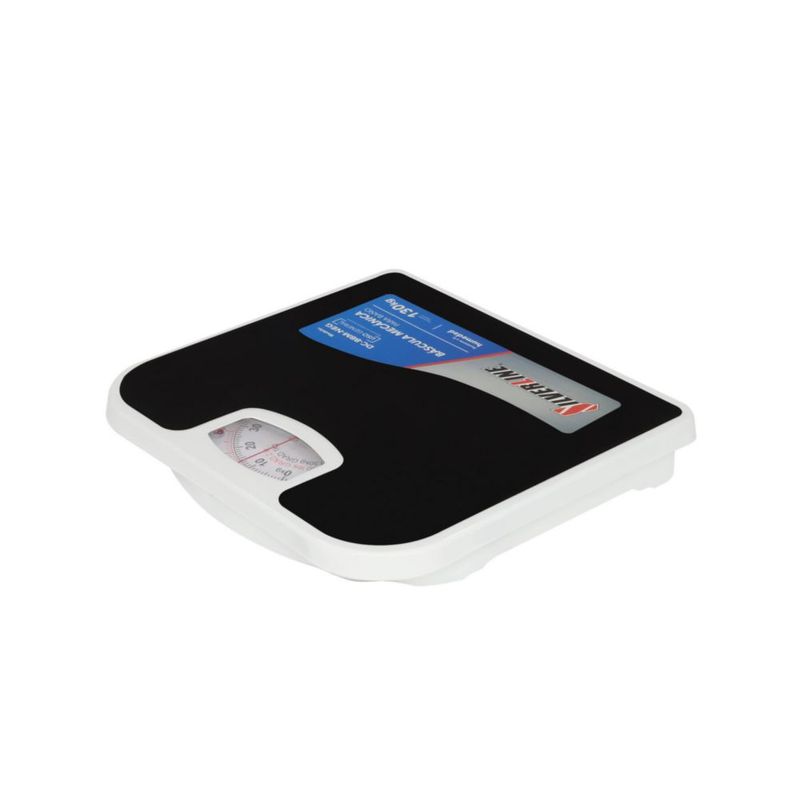 BASCULA MECANICA DE BAÑO SILVERLINE CAPACIDAD MAXIMA DE 125KG ANTIDERRAPANTE COLOR  NEGRO