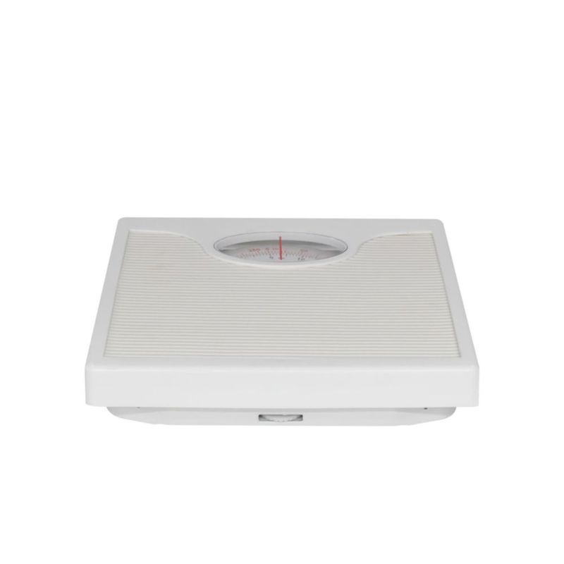 BASCULA MECANICA DE BAÑO SILVERLINE CAPACIDAD MAXIMA DE 125KG ANTIDERRAPANTE COLOR  BLANCO