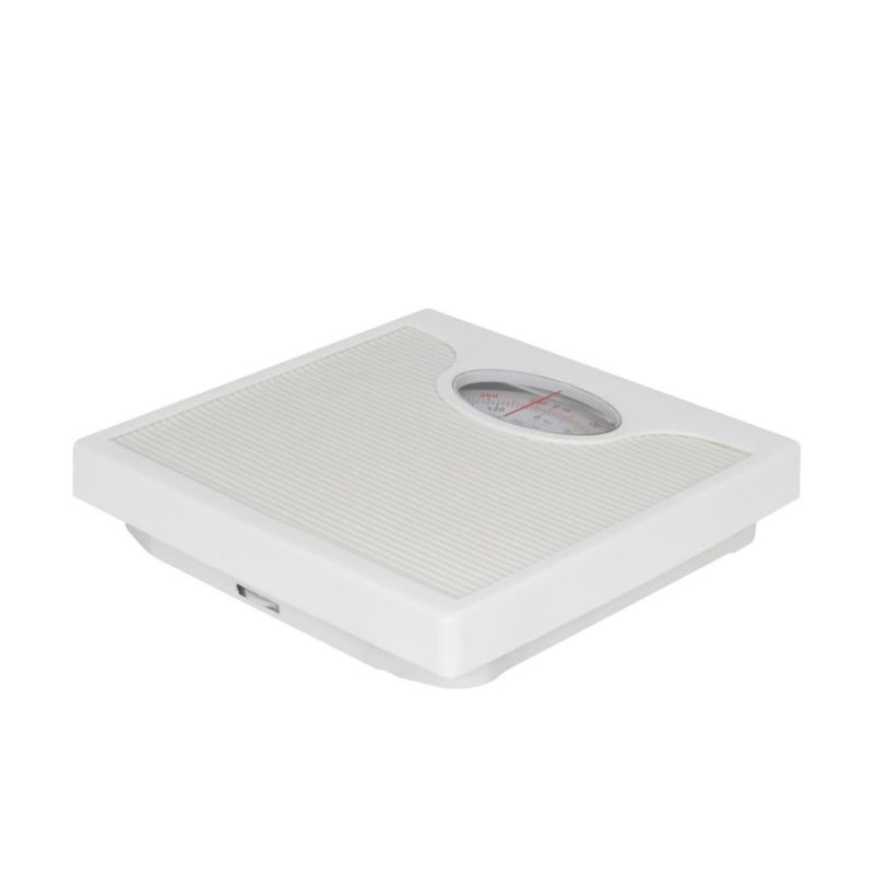 BASCULA MECANICA DE BAÑO SILVERLINE CAPACIDAD MAXIMA DE 125KG ANTIDERRAPANTE COLOR  BLANCO
