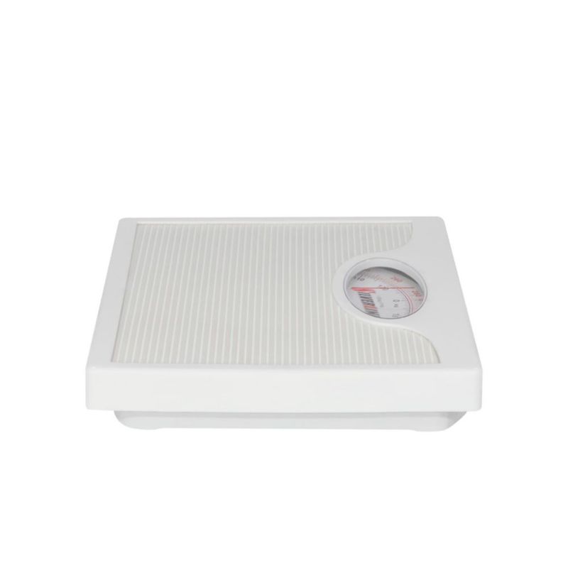 BASCULA MECANICA DE BAÑO SILVERLINE CAPACIDAD MAXIMA DE 125KG ANTIDERRAPANTE COLOR  BLANCO