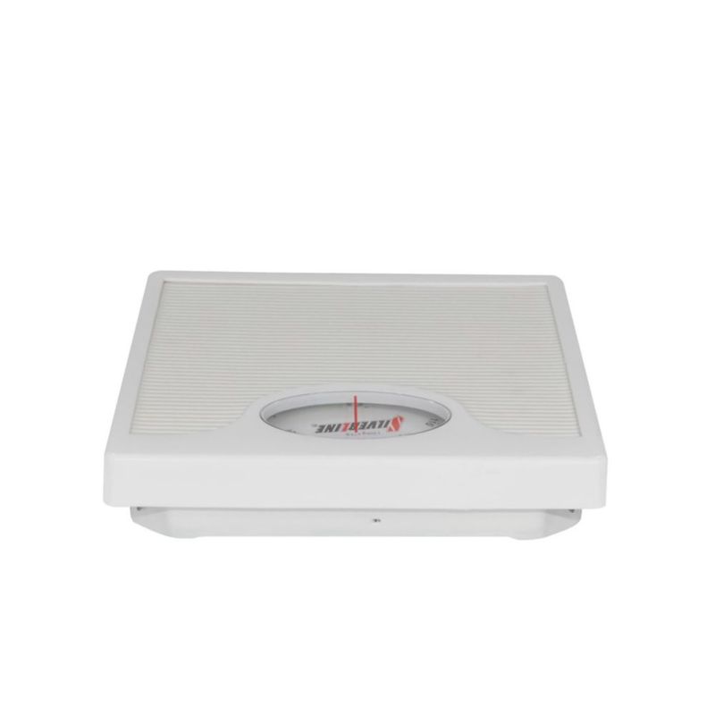 BASCULA MECANICA DE BAÑO SILVERLINE CAPACIDAD MAXIMA DE 125KG ANTIDERRAPANTE COLOR  BLANCO