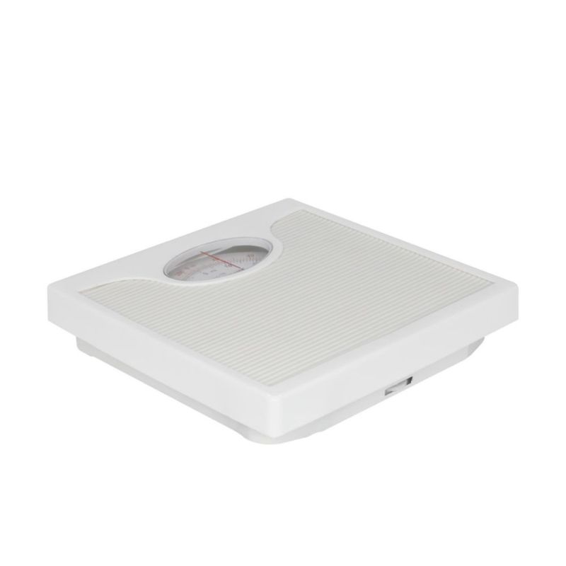 BASCULA MECANICA DE BAÑO SILVERLINE CAPACIDAD MAXIMA DE 125KG ANTIDERRAPANTE COLOR  BLANCO