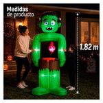 Inflable Halloween Bruja Gato Colgante Jardimex 2.43m Luz LED Techo Exterior Decoracion Terror Jardin Entrada Casa Fiesta Halloween