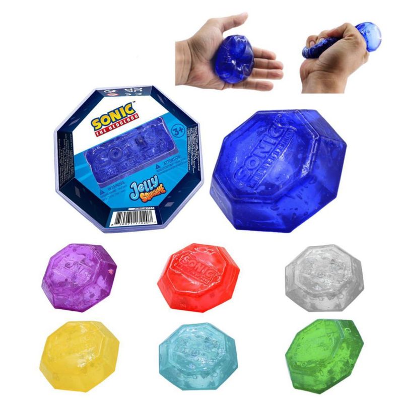 Juguete de Apretar Just Toys Sonic Jelly SquishMe (cubo de gelatina) Caja Sorpresa