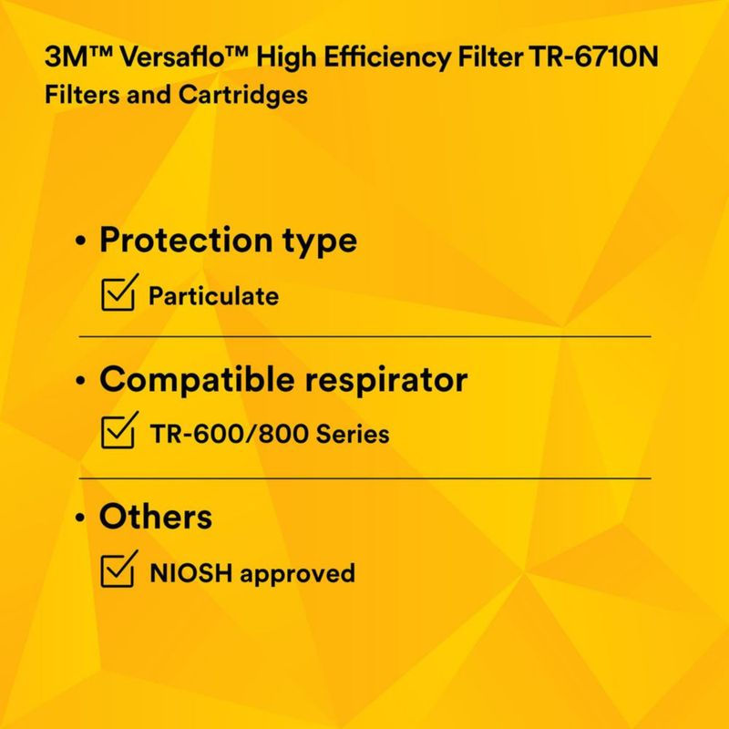Filtro 3M Versaflo TR-6710N-5 (paquete de 5)