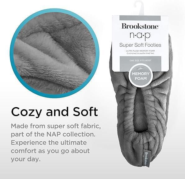 Plantilla de espuma viscoelástica Brookstone Plush para pantuflas