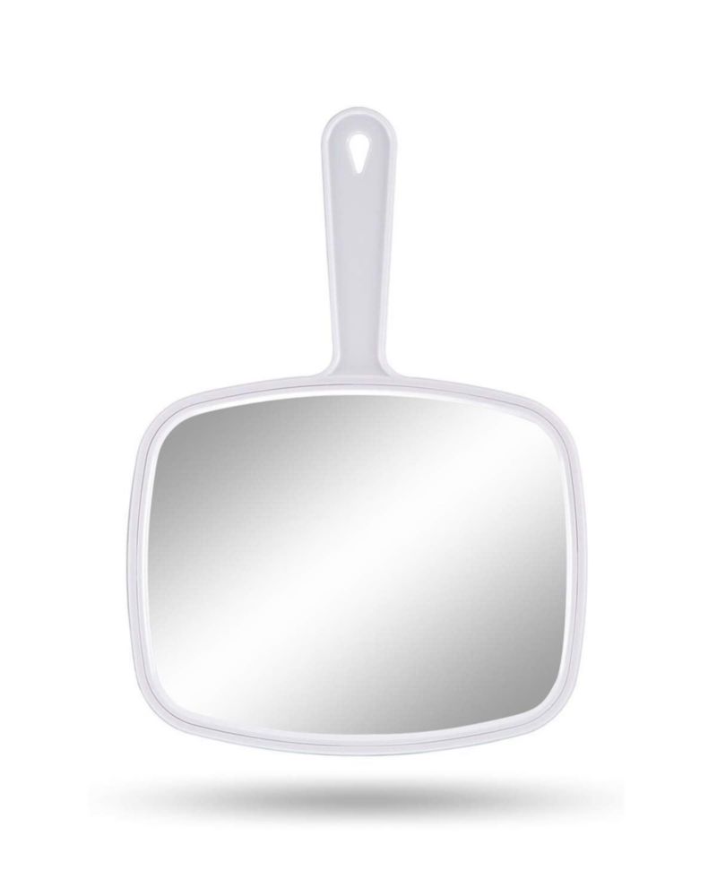 Espejo de mano Gladmart 26 cm x 19 cm blanco