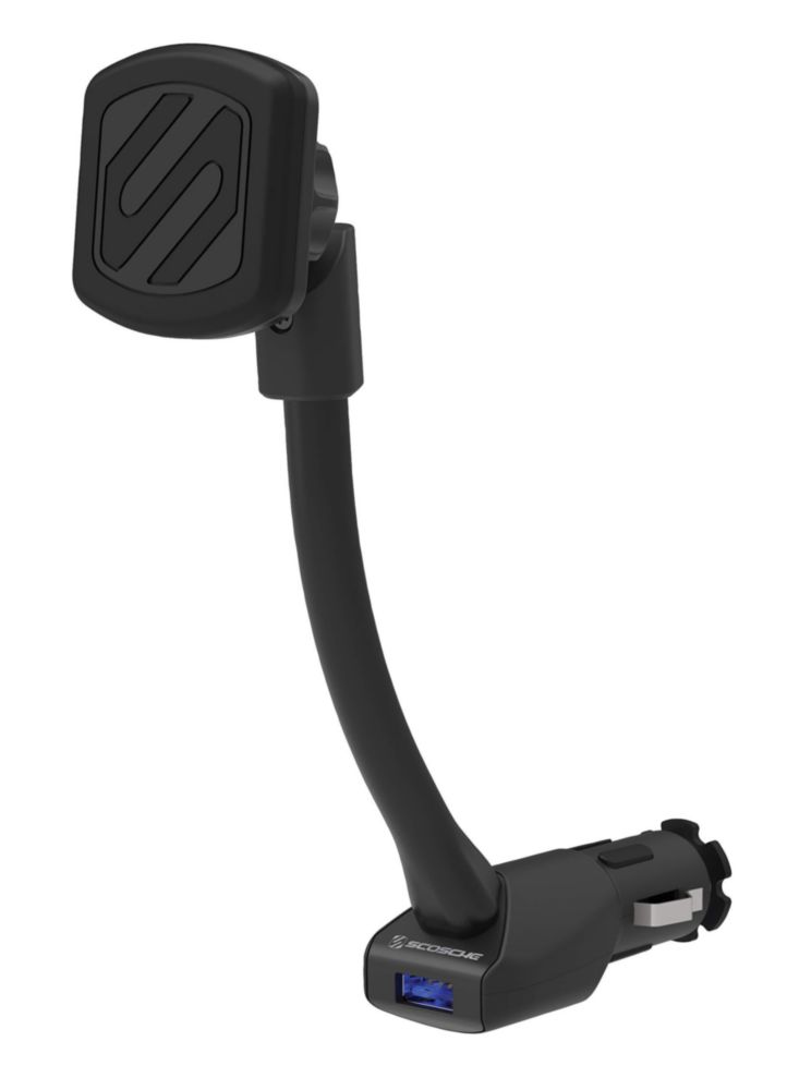 Soporte magnético para teléfono Scosche para coche con cargador USB 12 V