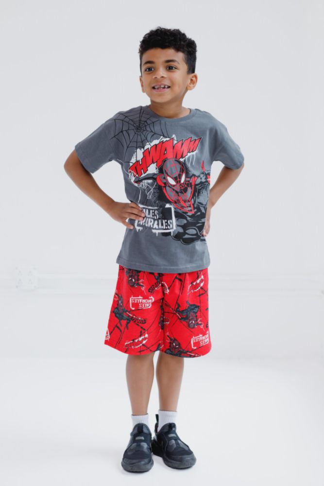 Conjunto Marvel Miles Morales Gris Rojo 6