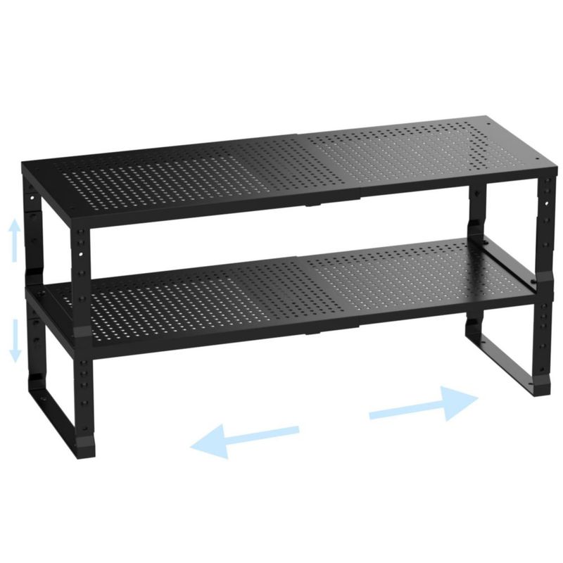 Estante Ipotive Expandible 42‑67 cm Negro (2 unidades)