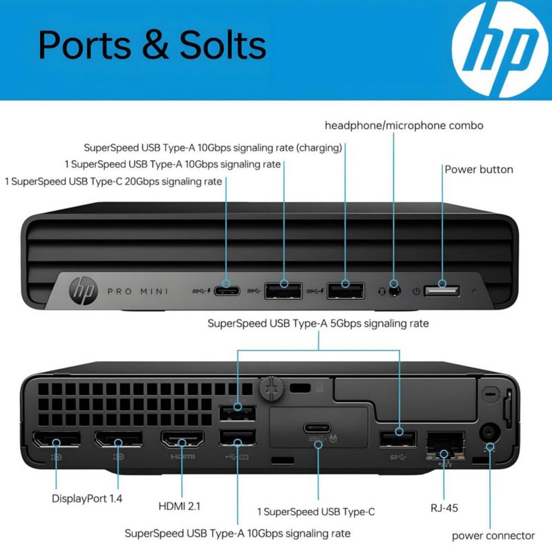 Mini PC HP Pro i7-12700T 16 GB 1 TB SSD Windows 11 Pro