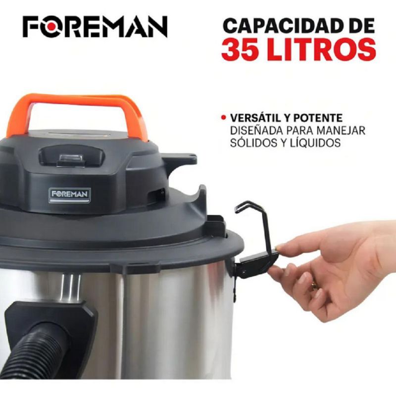 Aspiradora Industrial 35 Lt Sólido Líquido Soplado 2200w
