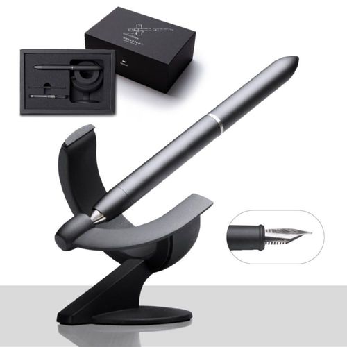 Pluma estilográfica novium Fine Schmidt con convertidor negro