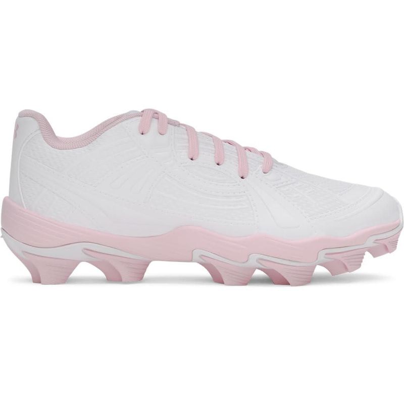 Botas de softball Under Armour Glyde Sola RM JR talla 5 color blanco para niñas
