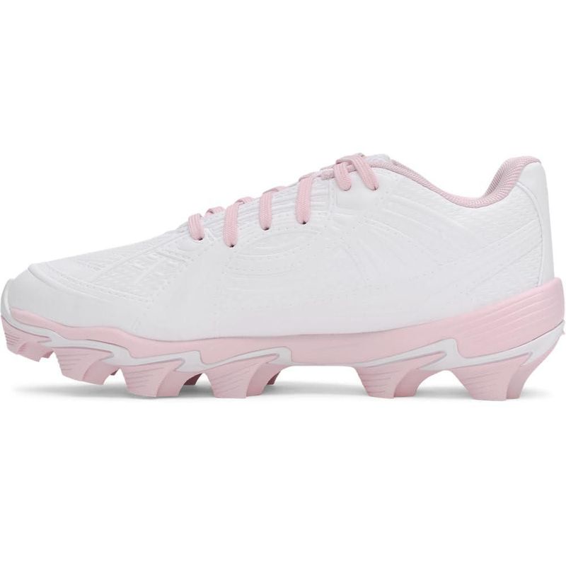 Botas de softball Under Armour Glyde Sola RM JR talla 5 color blanco para niñas