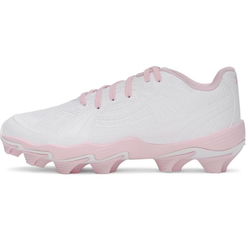 Botas de softball Under Armour Glyde Sola RM JR talla 5 color blanco para niñas