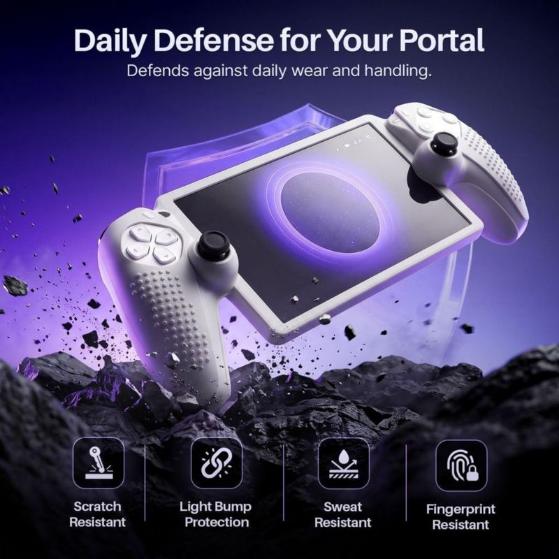 Funda de silicona blanca para PS Portal de TNP Products