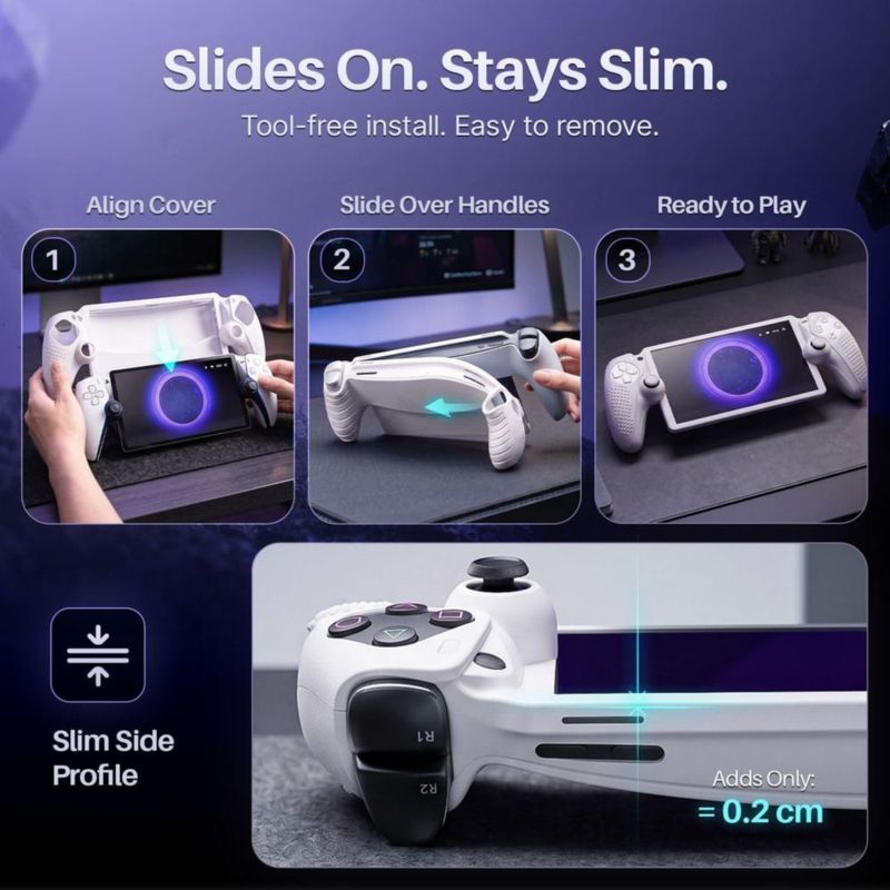 Funda de silicona blanca para PS Portal de TNP Products