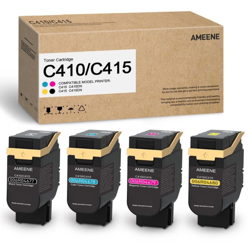 Cartuchos de tóner Ameene 4 unidades C410/C415
