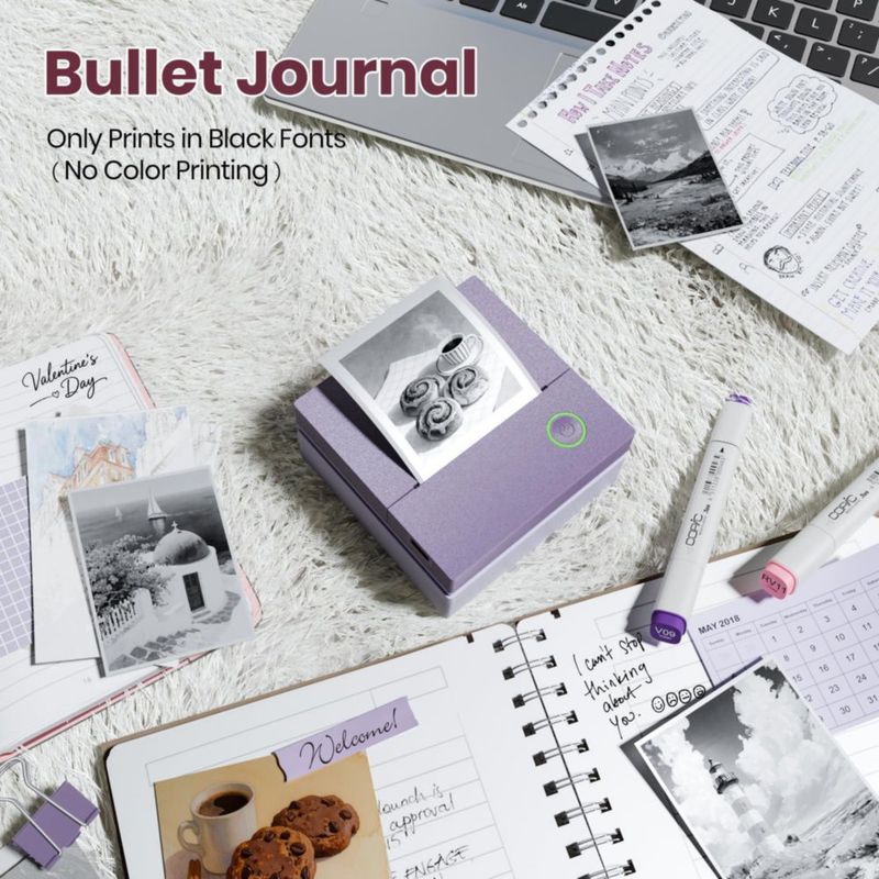Impresora de Pegatinas ETIKEZ PM290C Mini Bluetooth Morado