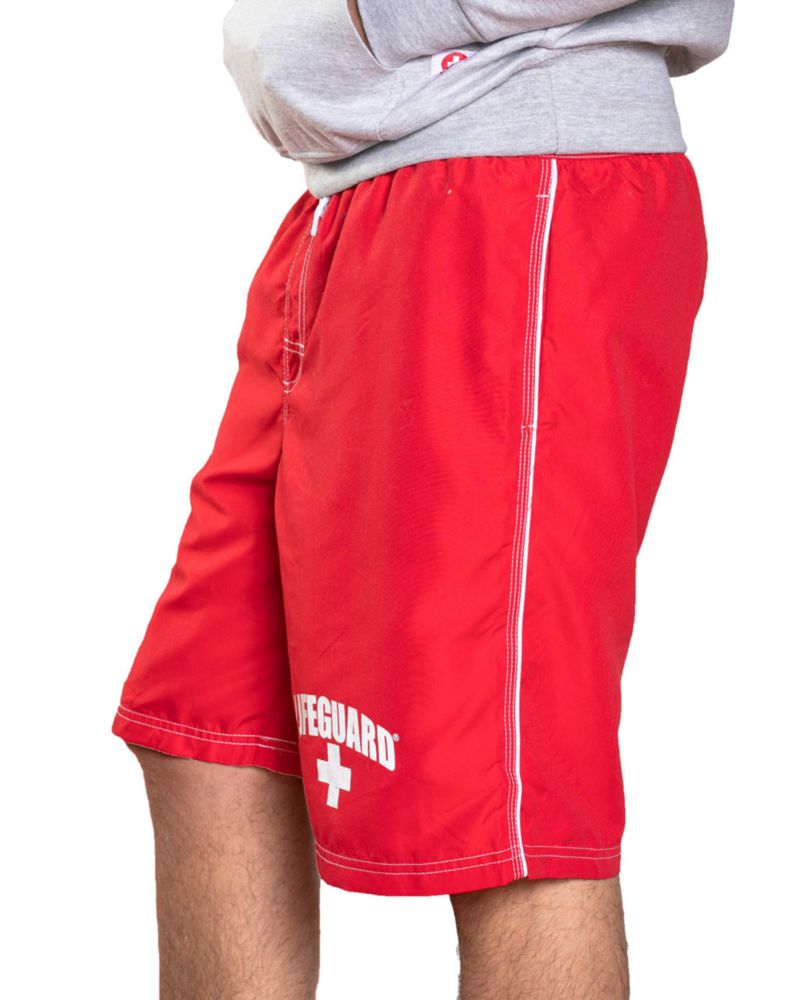Pantalón corto de baño LIFEGUARD Rojo Talla Media entrepierna 23 cm