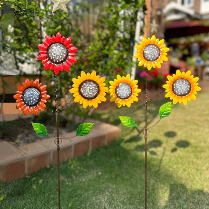Estacas de jardín KEDONCHEN Girasol 75 cm (2 unidades)