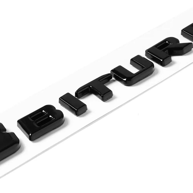 Emblema para vehículo coloralya V8 Biturbo Pack de 2 unidades negro brillante