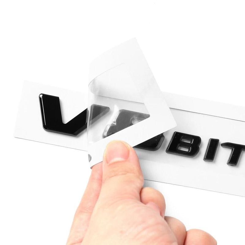 Emblema para vehículo coloralya V8 Biturbo Pack de 2 unidades negro brillante