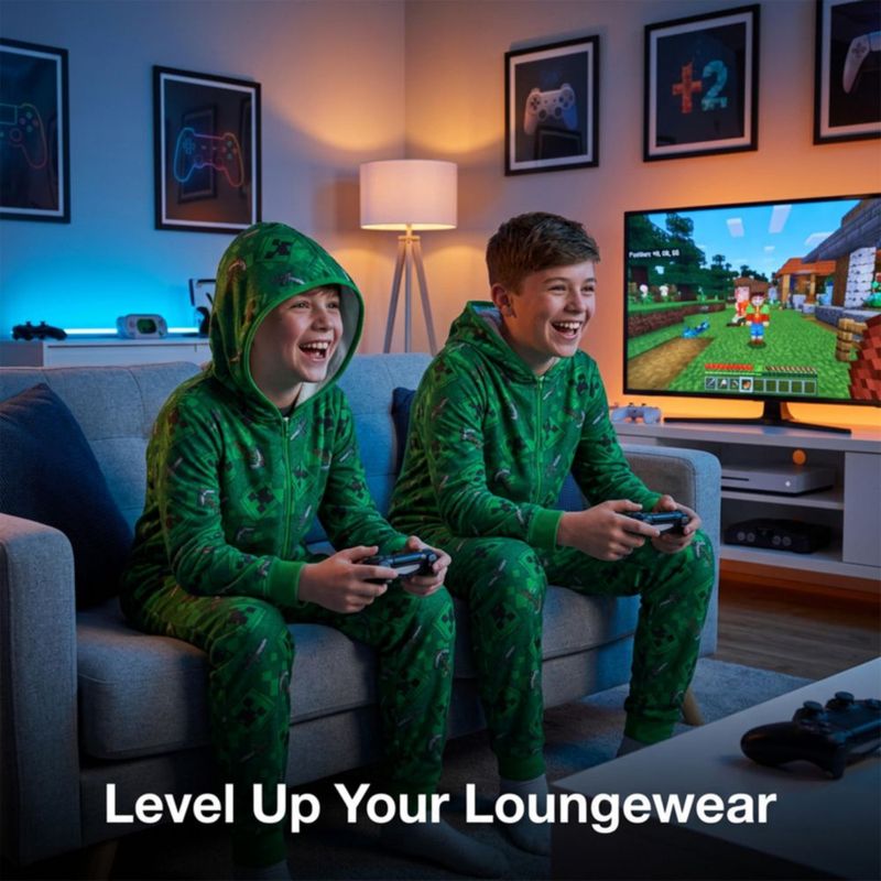Pijamas Get Trend con capucha de Minecraft para niños