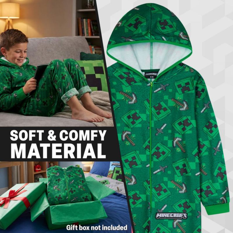 Pijamas Get Trend con capucha de Minecraft para niños