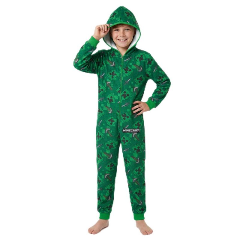 Pijamas Get Trend con capucha de Minecraft para niños