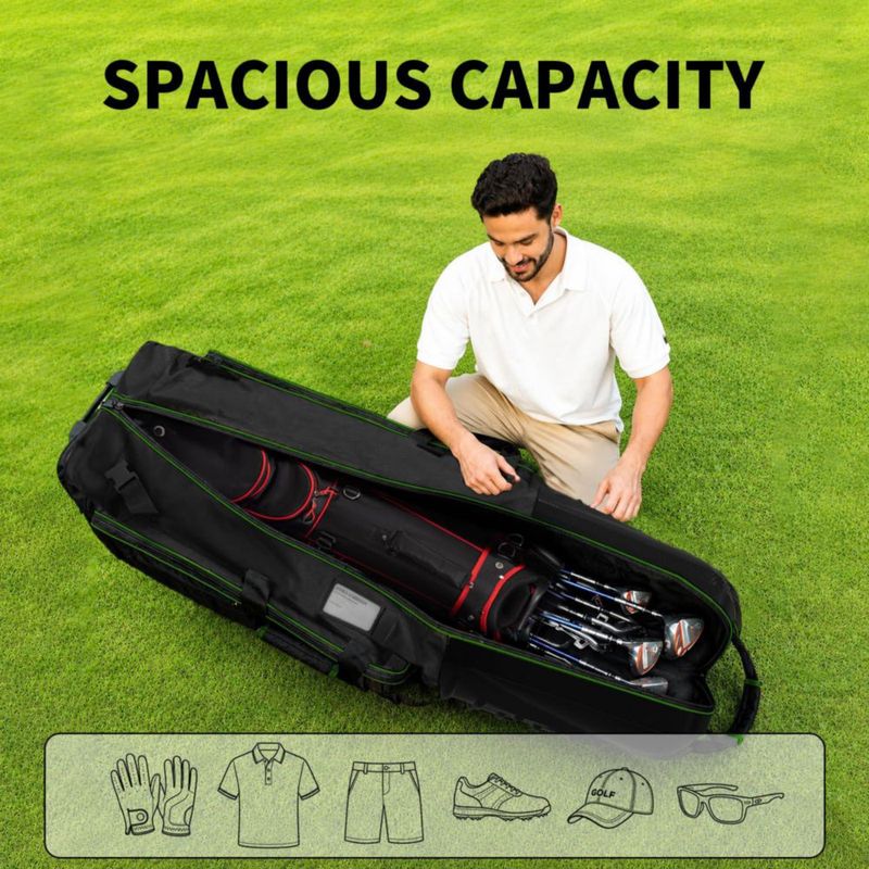 Bolsa de Viaje Golf Golfimate con Tapa Dura de Fibra de Carbono Verde Hierba