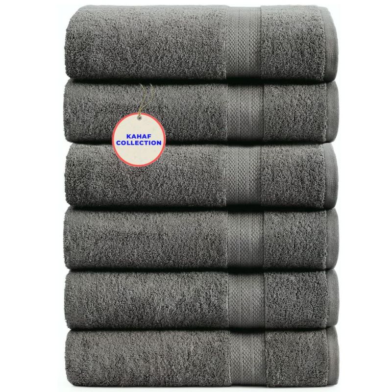 Toalla KAHAF COLLECTION 61x122 cm Pack de 6 Gris Claro