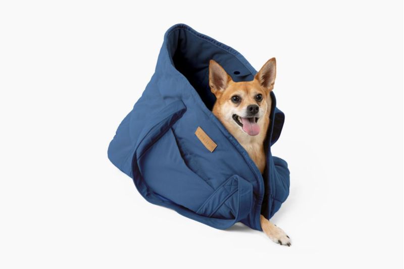 Transportín NoblePup de Peluche Azul Oscuro para Perro Pequeño