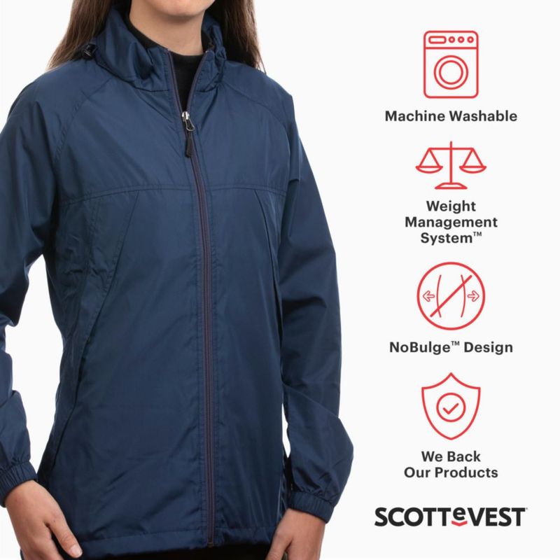 Cortavientos SCOTTeVEST para mujer talla X-Large gris