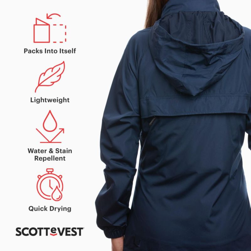 Cortavientos SCOTTeVEST para mujer talla X-Large gris