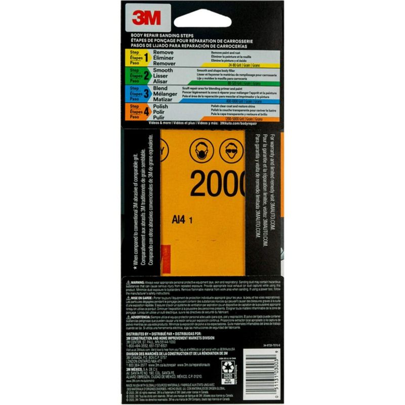 Lija 3M 03003 2000 granos 9 cm × 23 cm