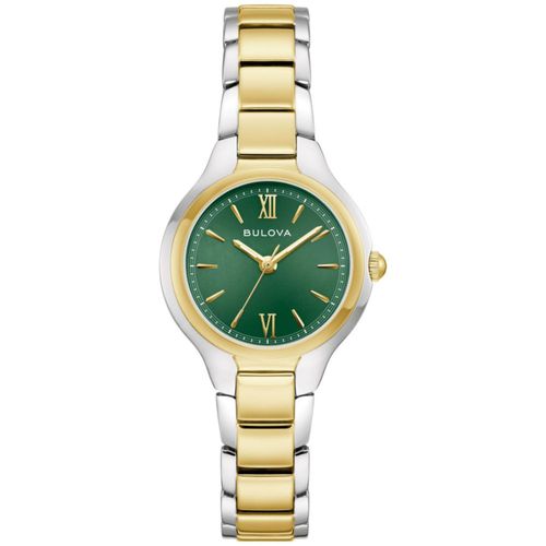 Reloj Bulova 98L334 Bicolor Verde con Nácar para mujer