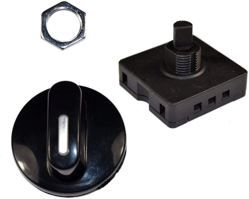 Interruptor giratorio HQRP de 4 posiciones y 3 velocidades 120V‑250V 10A