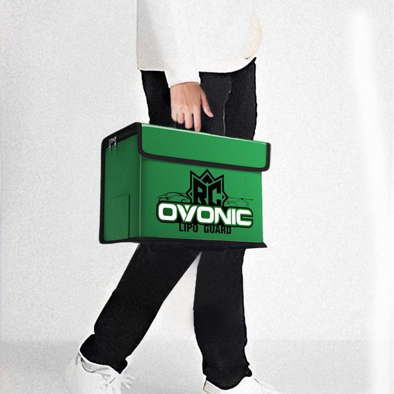 BOLSA DE ALMACENAMIENTO OVONIC 26x13x18 cm Lipo Safe ignífuga