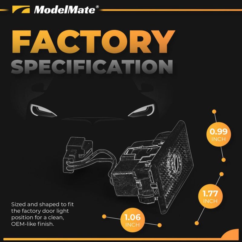 Luces de suelo ModelMate para Tesla – Pack de 4 LED con logotipo