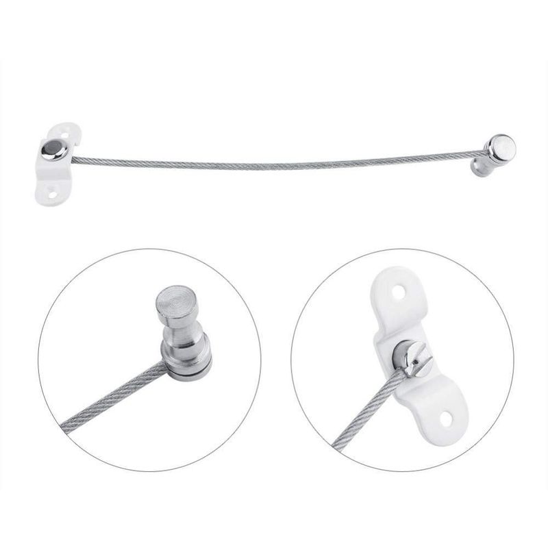 Restriccionador de Ventana OMOTOOL 20 cm Blanco 2 unidades