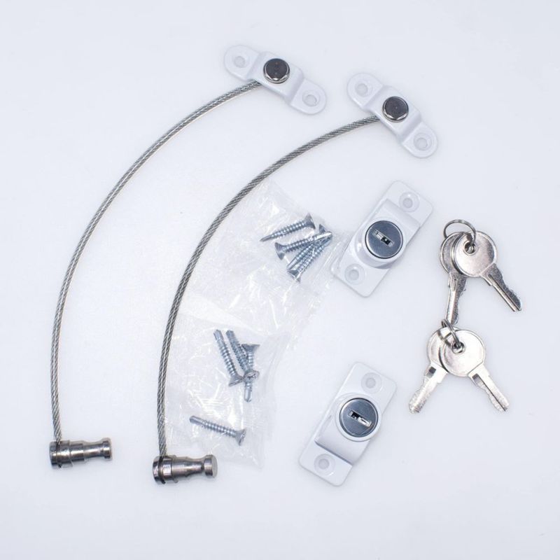 Restriccionador de Ventana OMOTOOL 20 cm Blanco 2 unidades