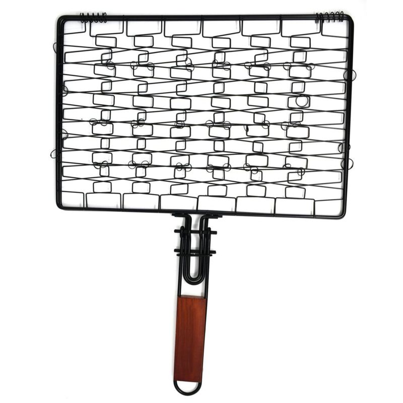 Cesta de Asado Flexible Antiadherente Norpro 54 cm con Mango de Madera Plegable