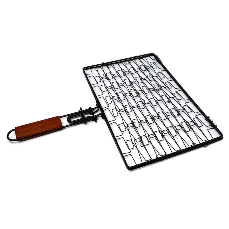 Cesta de Asado Flexible Antiadherente Norpro 54 cm con Mango de Madera Plegable