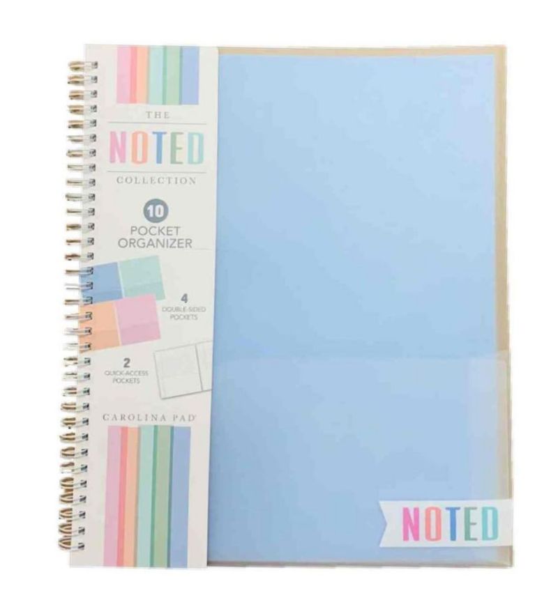 Organizador Carolina Pad 29x24 cm Multicolor de 10 Bolsillos