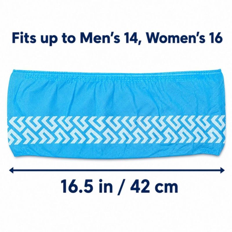Cubiertas desechables para zapatos Buena Goods XL paquete de 100 antideslizantes color azul