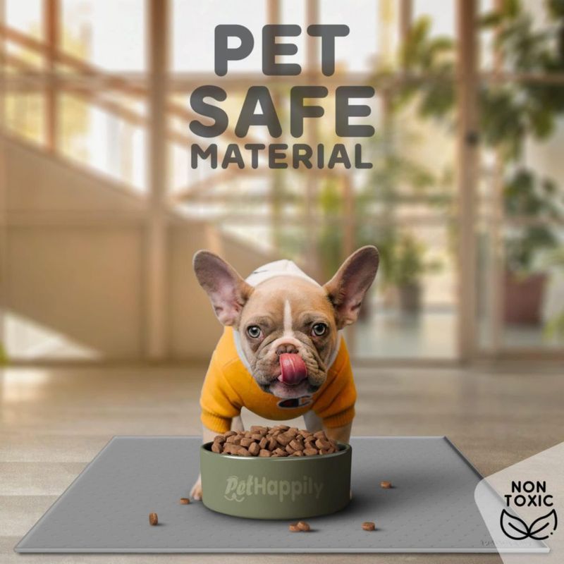 Alfombrilla para mascotas PETHAPPILY 71 cm x 46 cm silicona impermeable