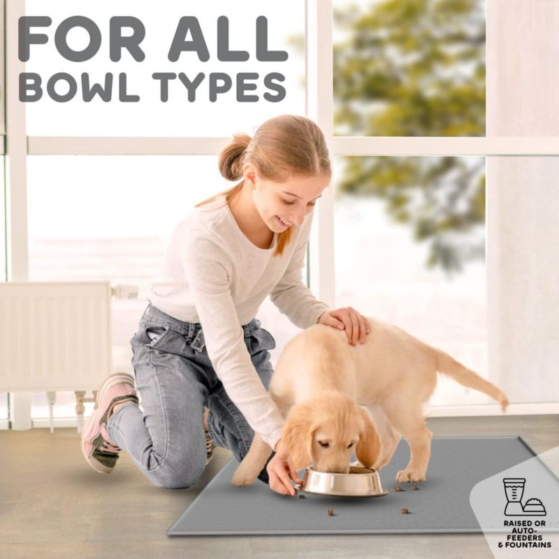 Alfombrilla para mascotas PETHAPPILY 71 cm x 46 cm silicona impermeable